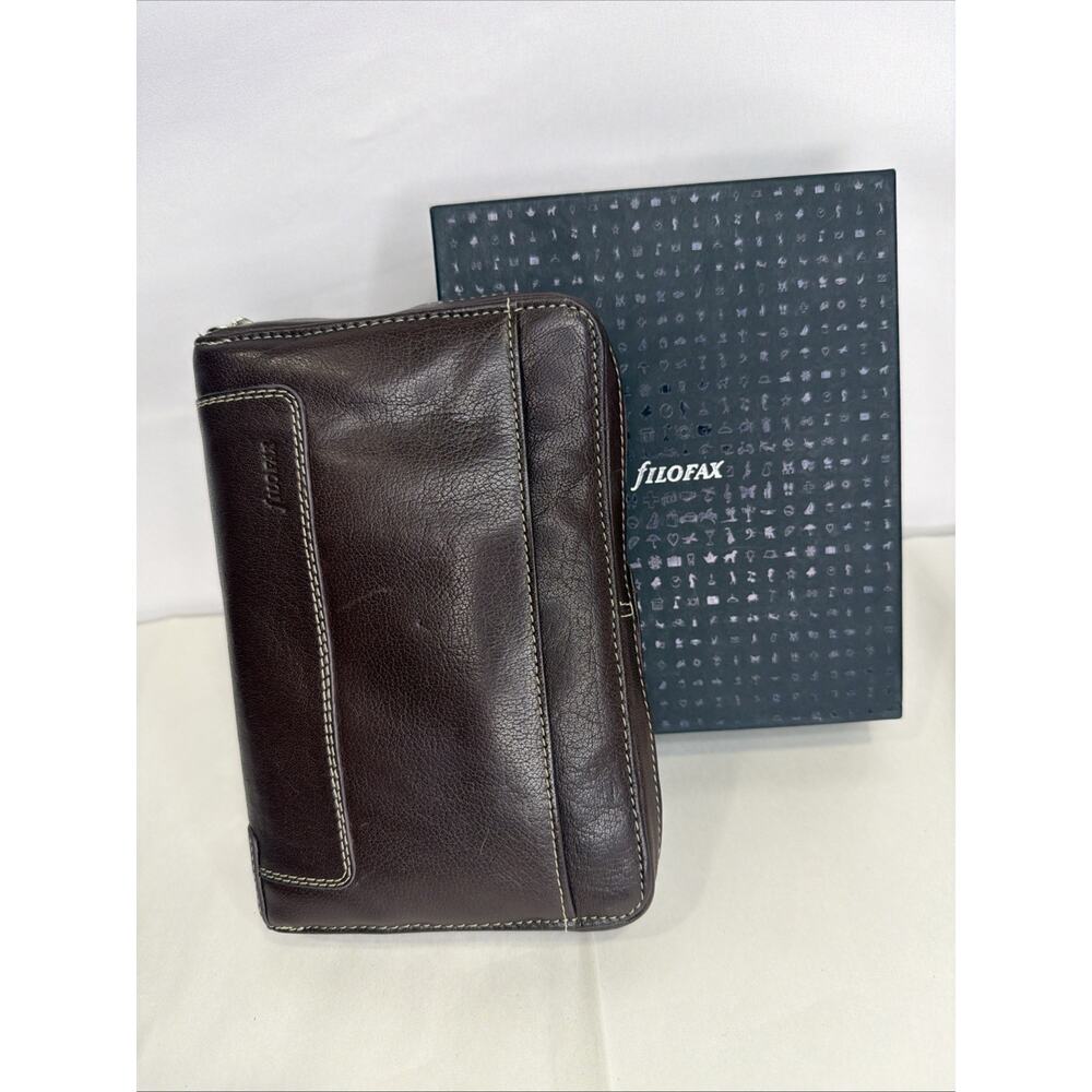 Vintage Filofax Holborn Personal Zip Organizer Wallet Brown RETIRED 2011-2016